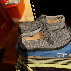 Hey Dude Gray Slip-On Loafers Comfortable Casual Style